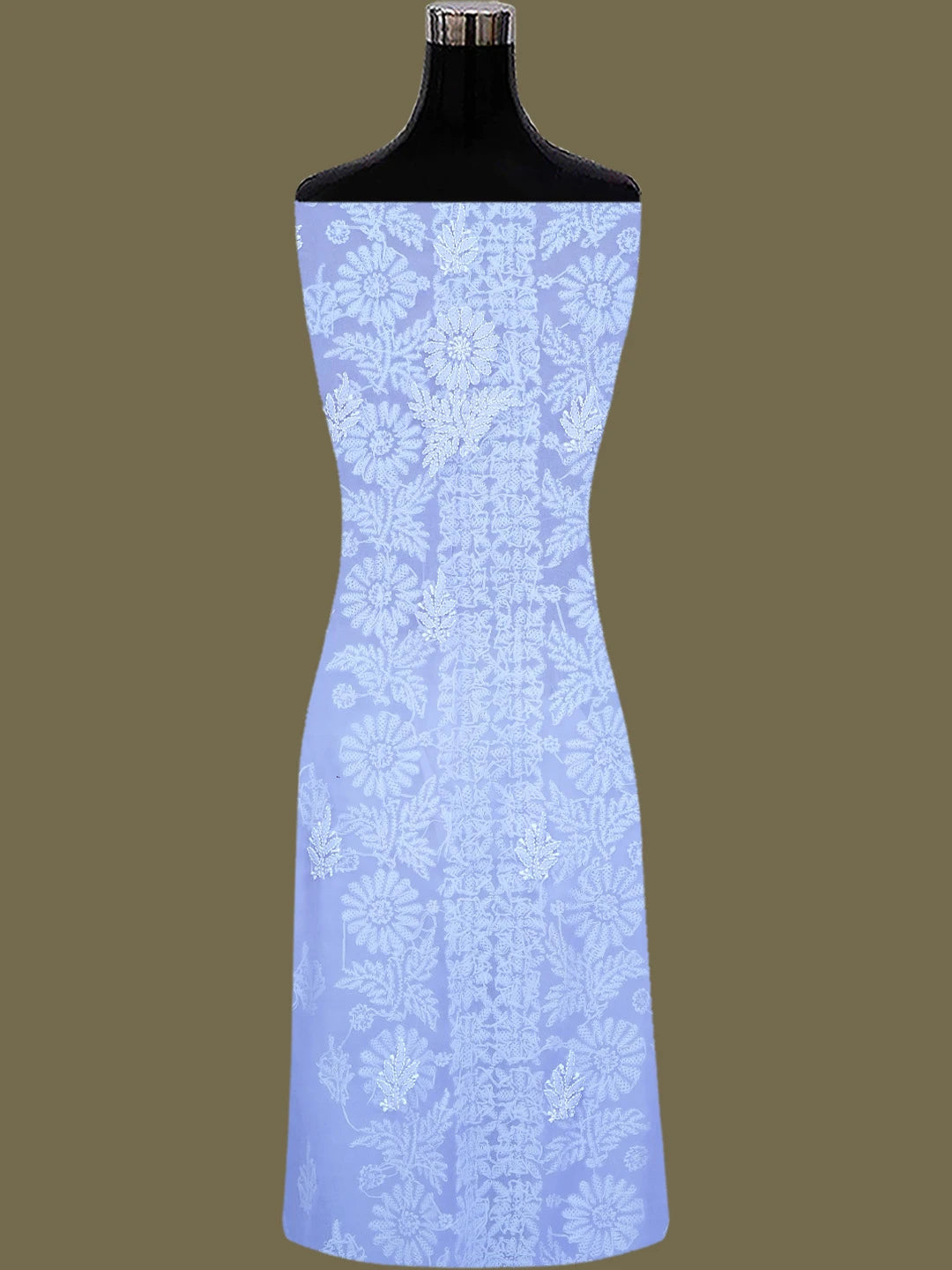 Ada Hand Embroidered Mauve Georgette Lucknowi Chikankari Unstitched Suit Piece 01A793497
