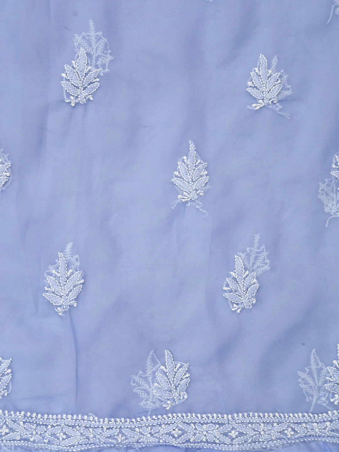 Ada Hand Embroidered Mauve Georgette Lucknowi Chikankari Unstitched Suit Piece 01A793497