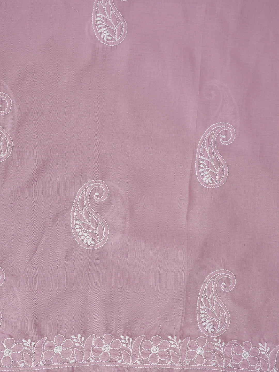 Ada Hand Embroidered Mauve Cotton Lucknowi Chikankari Unstitched Suit Piece 01A781205