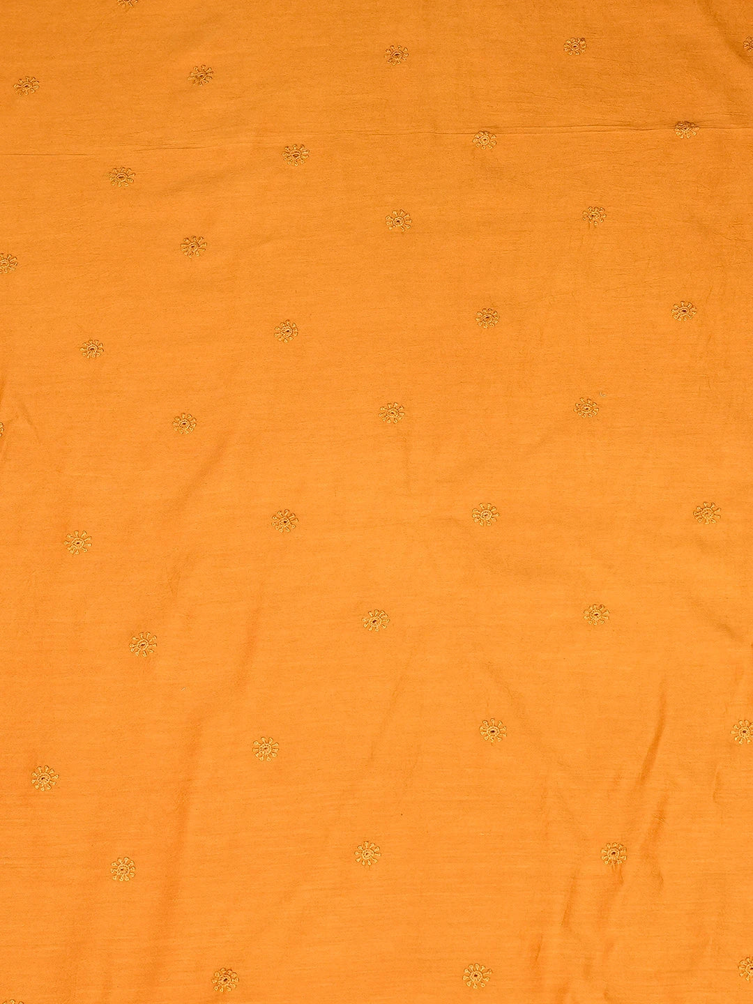 Ada Hand Embroidered Mustard Chanderi Lucknowi Chikankari Unstitched Men's Kurta Piece 01A795356