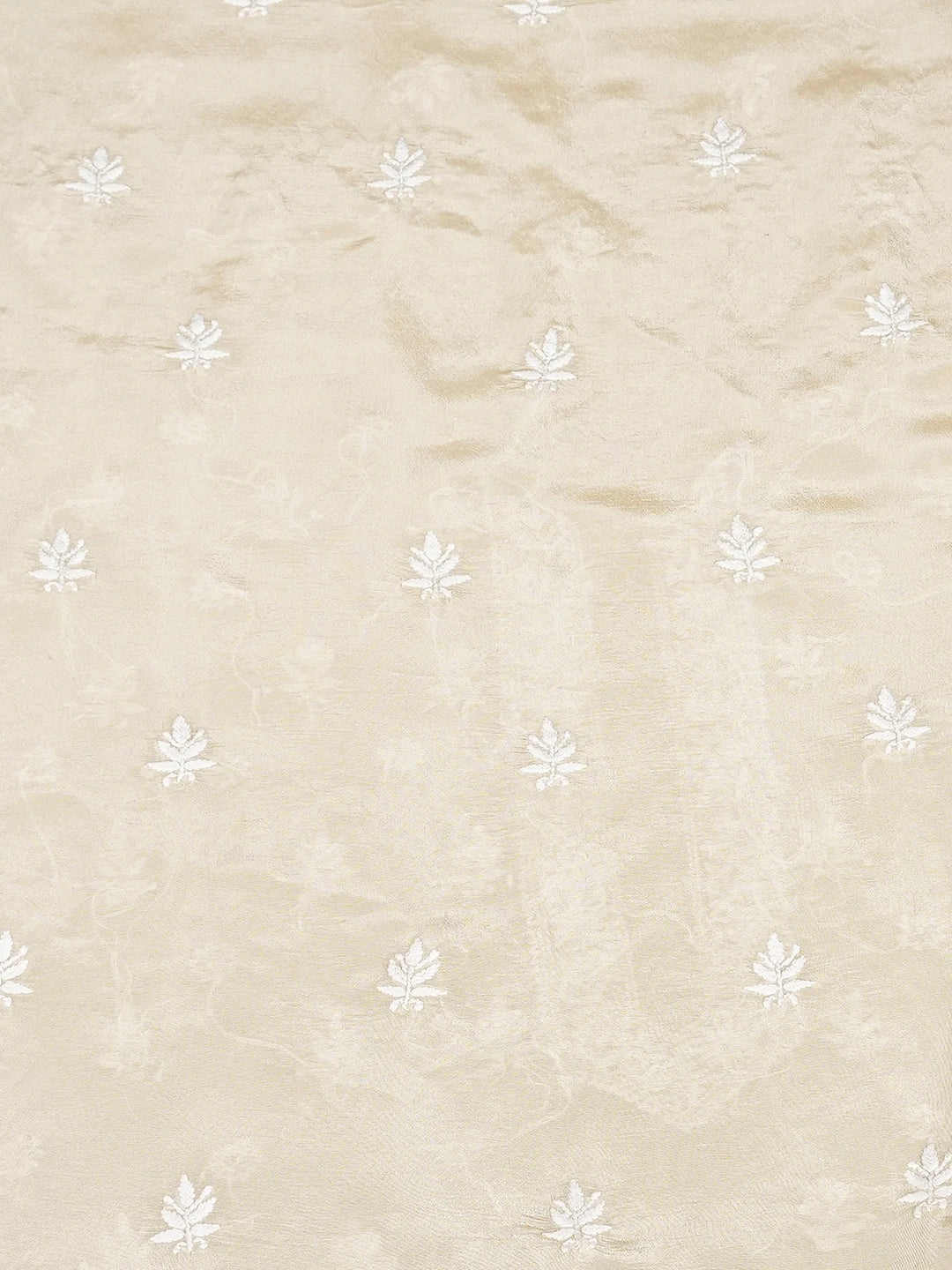 Ada Hand Embroidered Fawn Tissue Lucknowi Chikankari Unstitched Men's Kurta Piece 01A789226