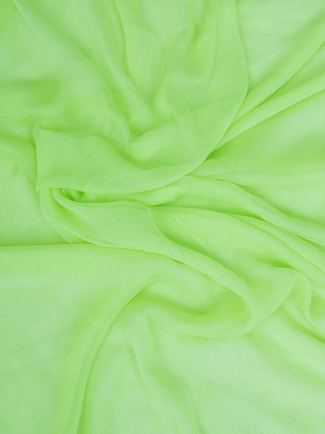 Ada Hand Embroidered Lime Green Cotton Lucknowi Chikankari Unstitched Suit Piece 01A677293