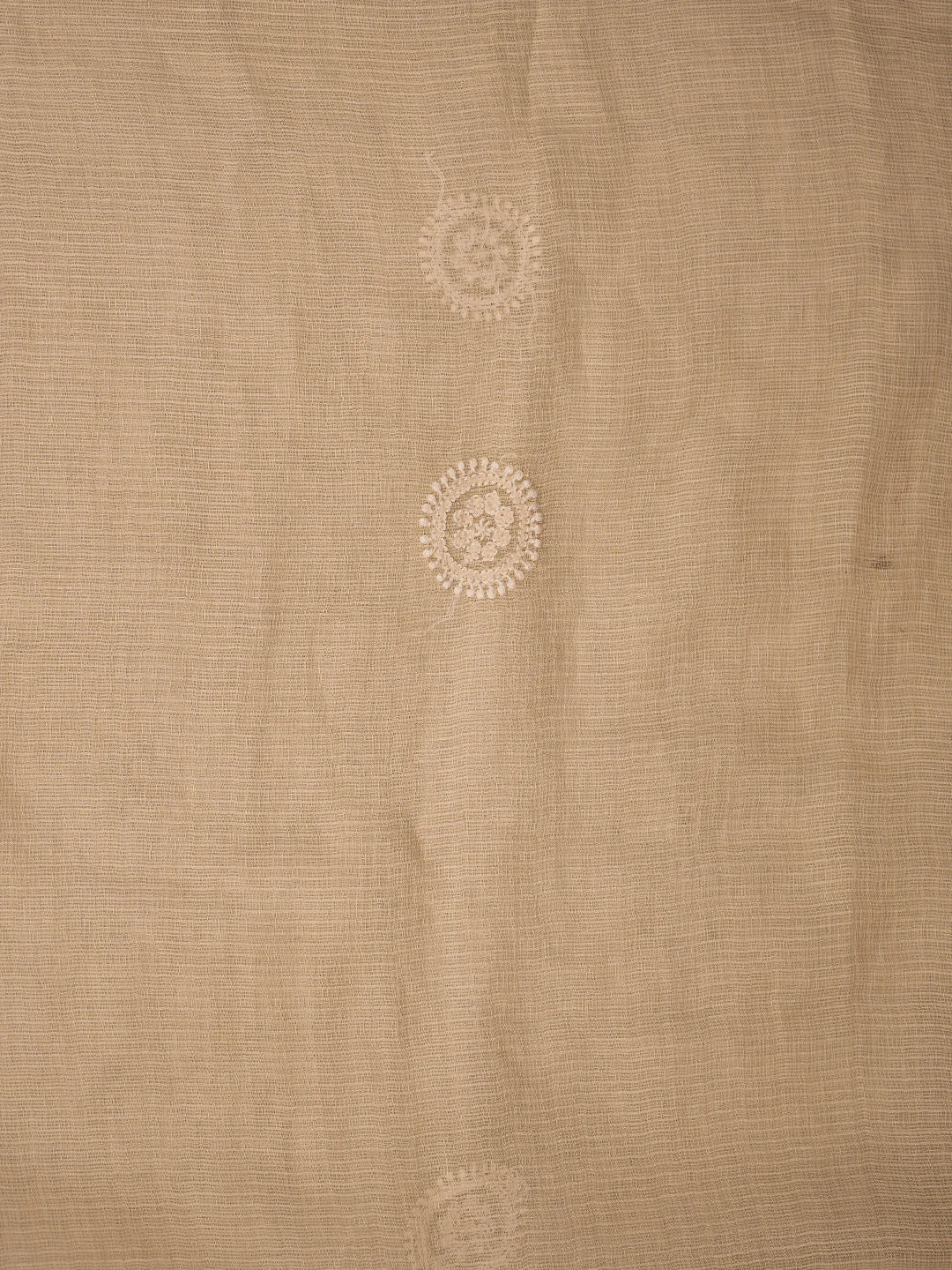 Ada Hand Embroidered Peach Kota Lucknowi Chikankari Saree and Blouse 01A717493