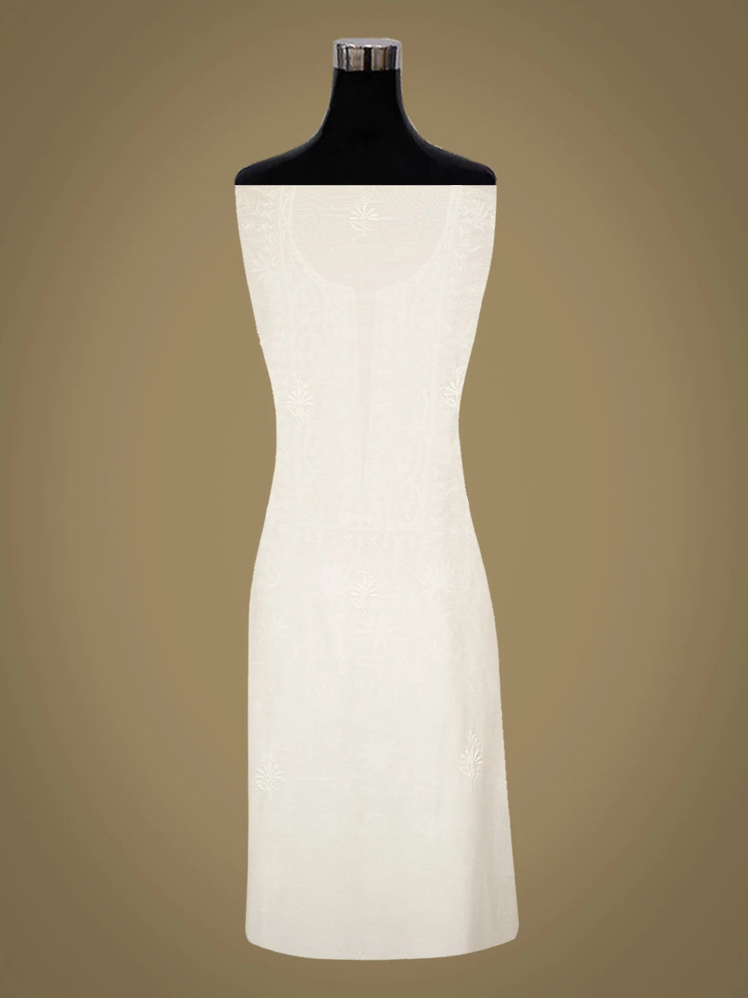 Ada Hand Embroidered White Muslin Lucknowi Chikankari Unstitched Suit Piece 01A576500