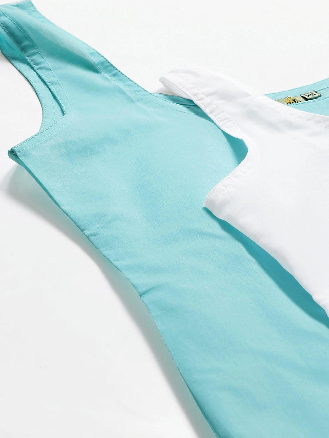 Ada White and Light Blue Cotton Long Slips Combo of 2 A294700.