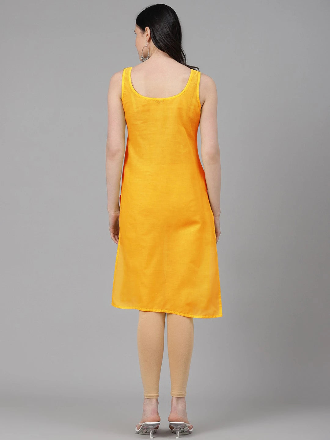 Ada Yellow and Black Cotton Long Slips Combo of 2  A279938.