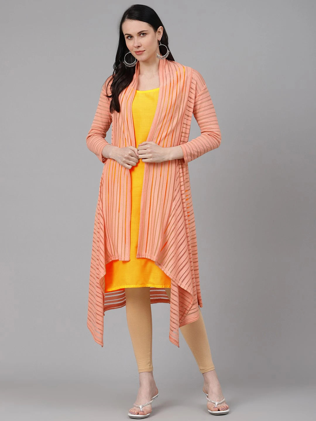 Ada Yellow and Black Cotton Long Slips Combo of 2  A279938.