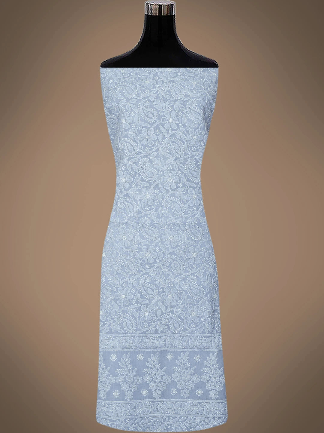 Ada Hand Embroidered Mauve Cotton Lucknowi Chikankari Unstitched Suit Piece 01A767847