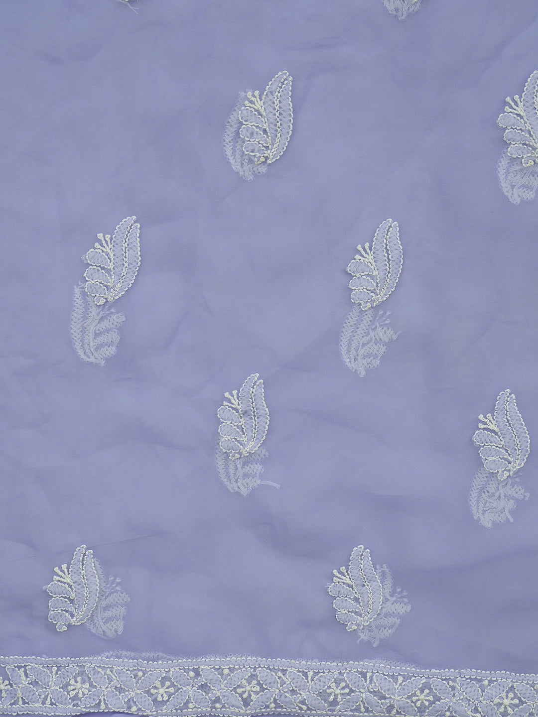 Ada Hand Embroidered Mauve Georgette Lucknowi Chikankari Unstitched Suit Piece 01A793562