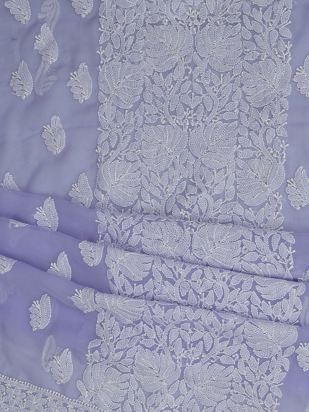 Ada Hand Embroidered Mauve Georgette Lucknowi Chikankari Unstitched Suit Piece 01A793562