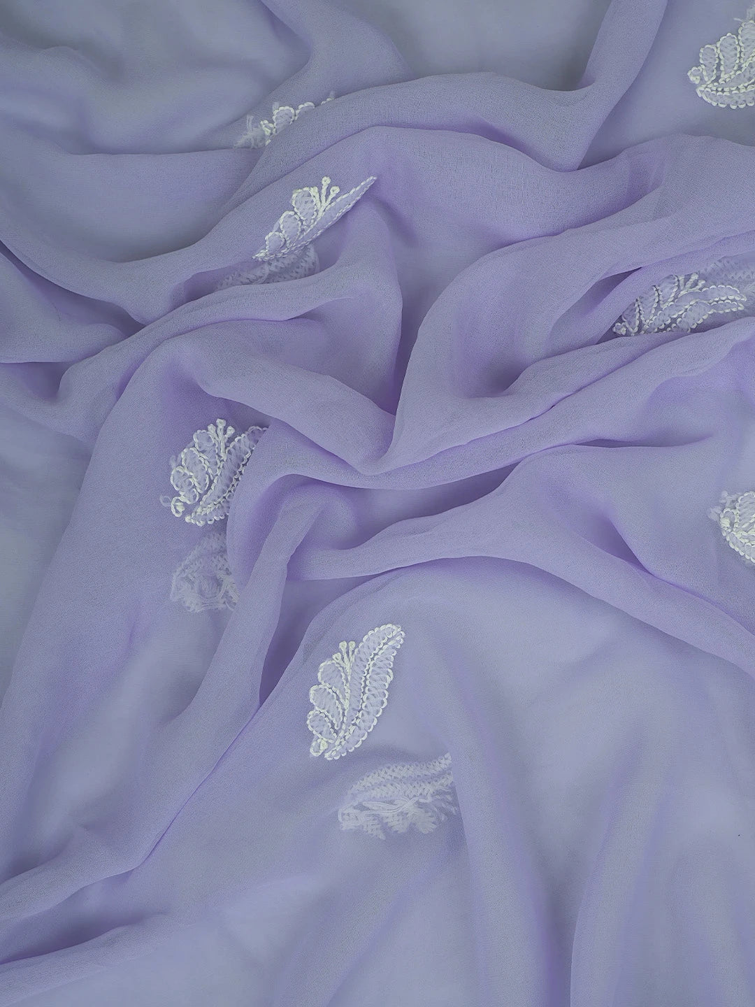 Ada Hand Embroidered Mauve Georgette Lucknowi Chikankari Unstitched Suit Piece 01A793562