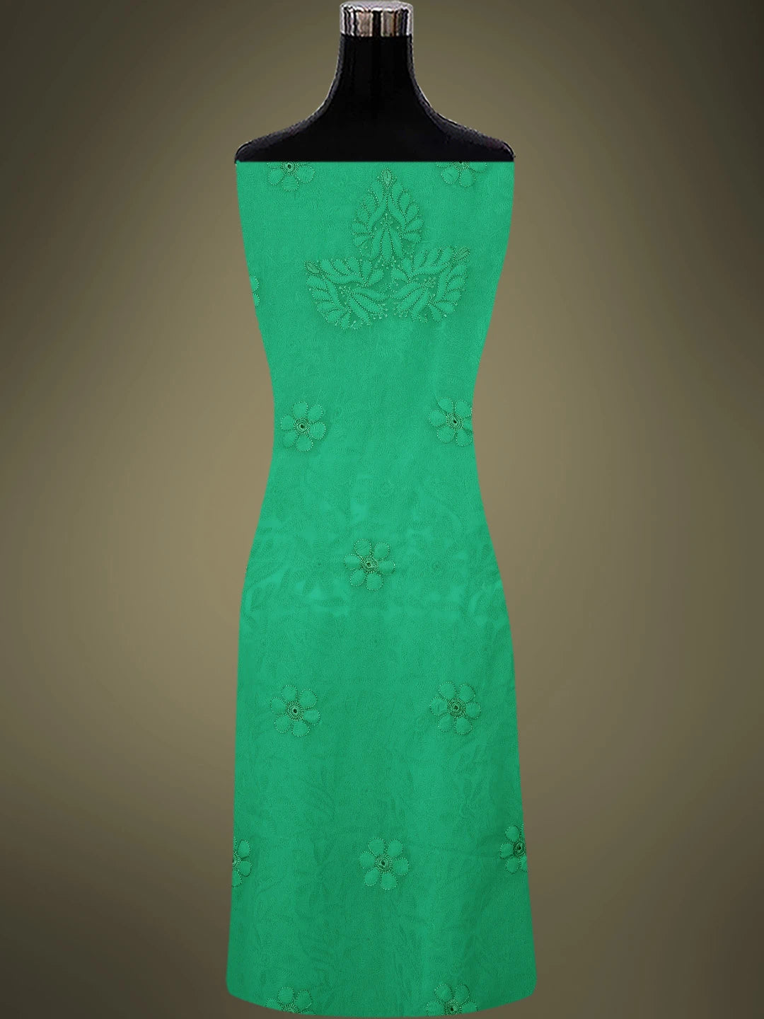 Ada Hand Embroidered Green Georgette Lucknowi Chikankari Unstitched Suit Piece 01A779927