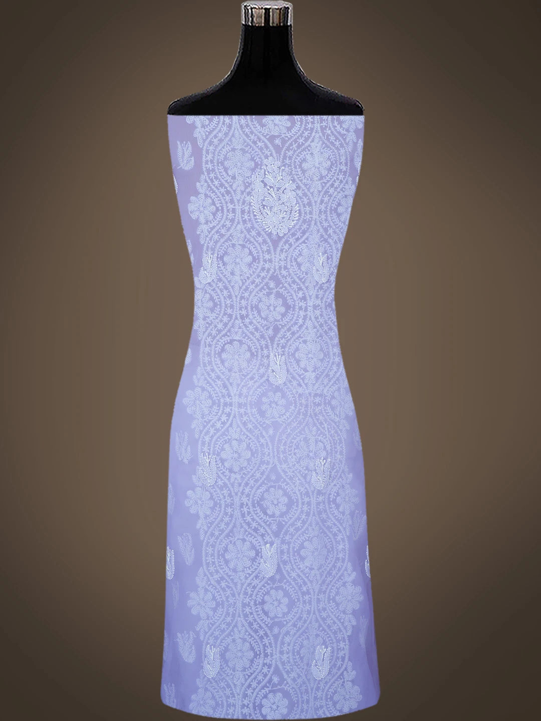 Ada Hand Embroidered Mauve Georgette Lucknowi Chikankari Unstitched Suit Piece 01A793492