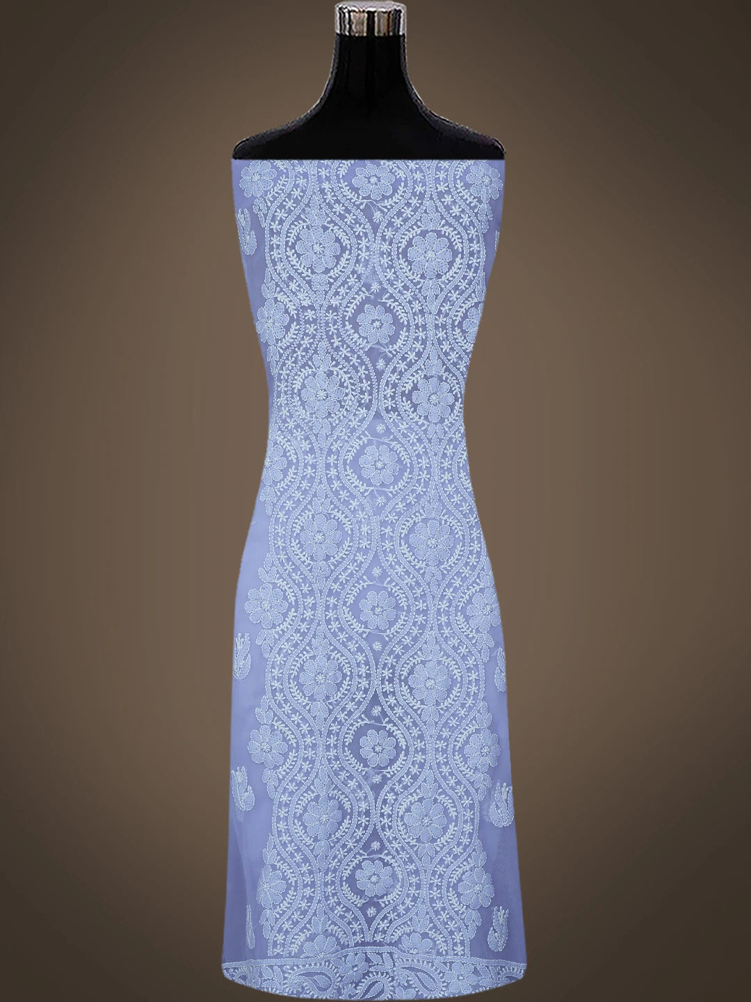 Ada Hand Embroidered Mauve Georgette Lucknowi Chikankari Unstitched Suit Piece 01A793492