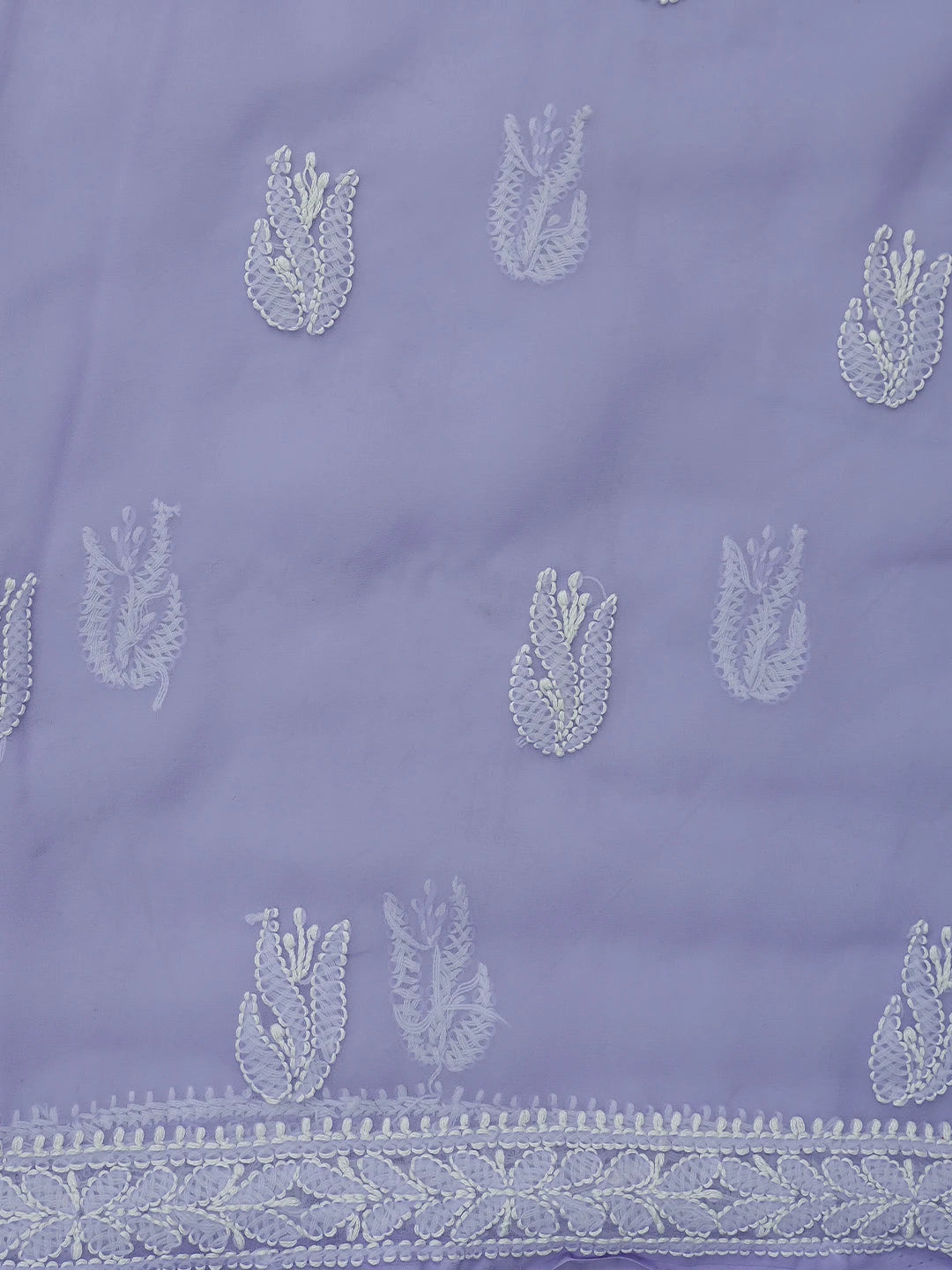Ada Hand Embroidered Mauve Georgette Lucknowi Chikankari Unstitched Suit Piece 01A793492