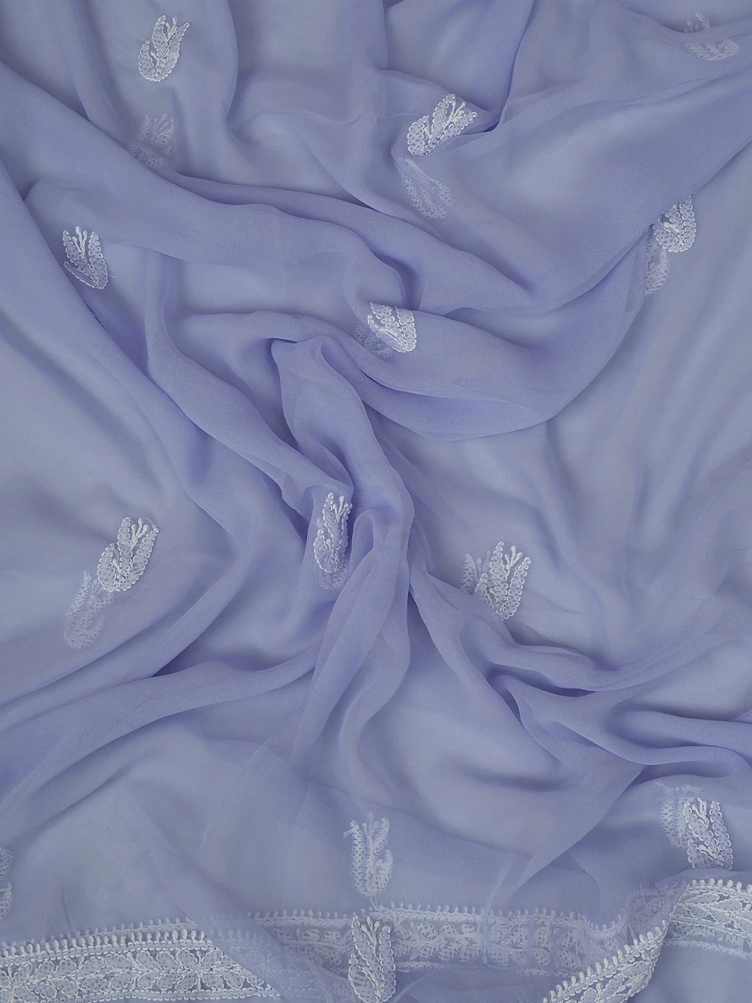 Ada Hand Embroidered Mauve Georgette Lucknowi Chikankari Unstitched Suit Piece 01A793492