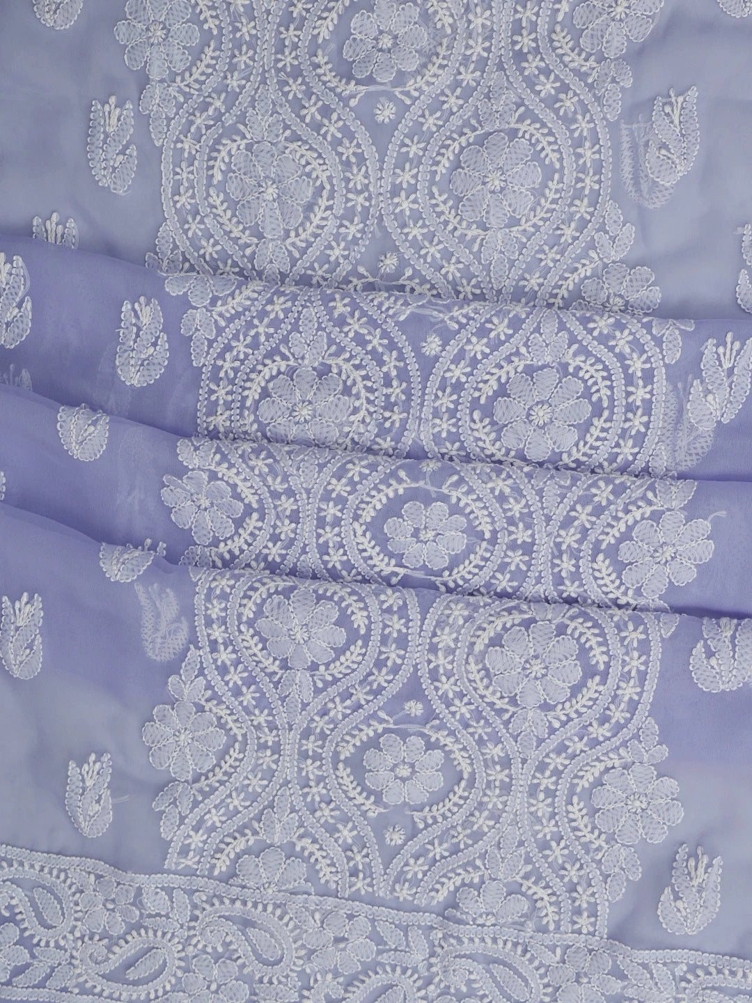 Ada Hand Embroidered Mauve Georgette Lucknowi Chikankari Unstitched Suit Piece 01A793492