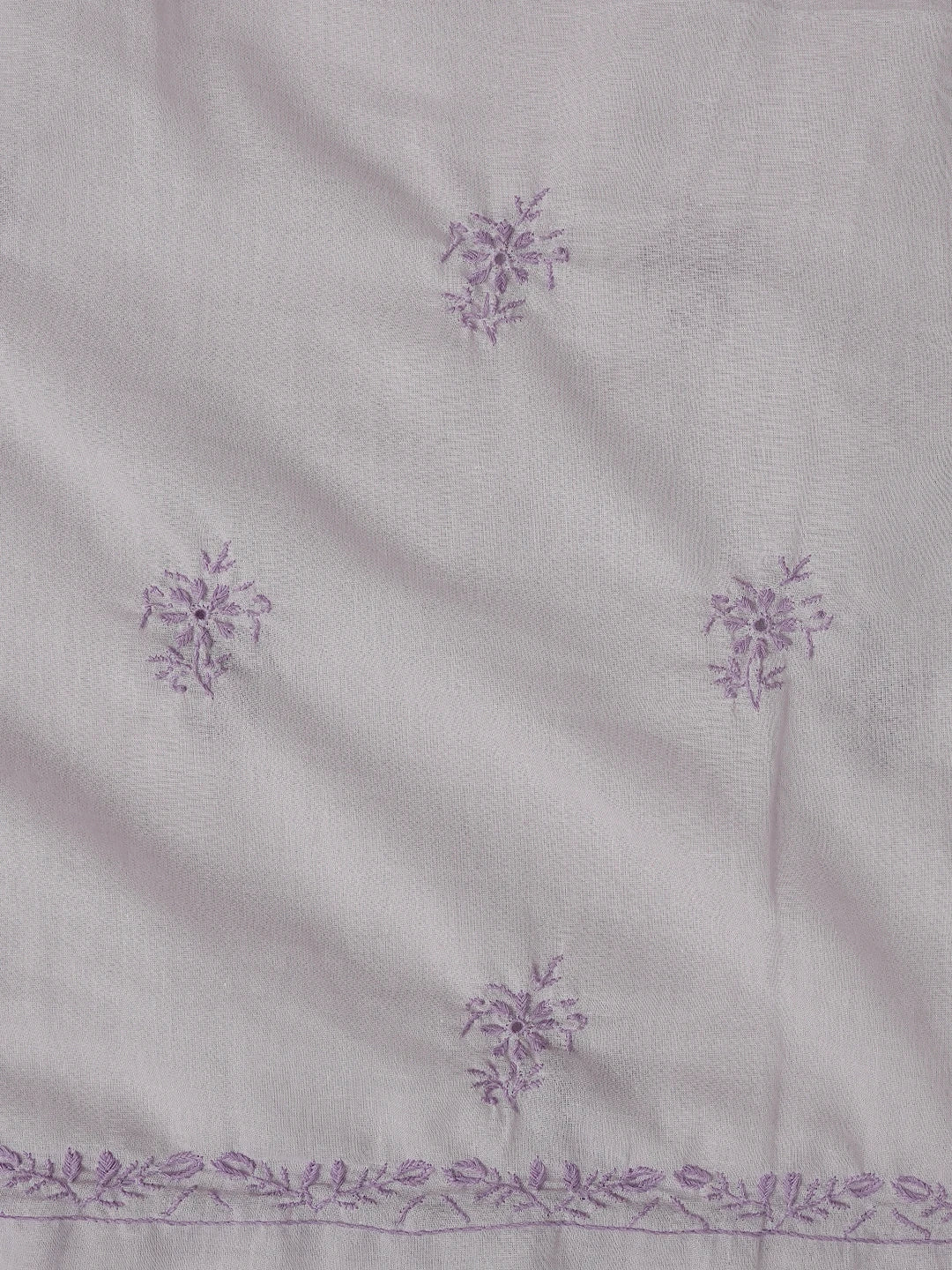 Ada Hand Embroidered Lavender Cotton Lucknowi Chikankari Unstitched Suit Piece 01A369740