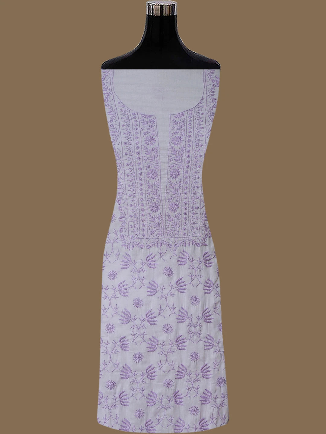 Ada Hand Embroidered Lavender Cotton Lucknowi Chikankari Unstitched Suit Piece 01A369740