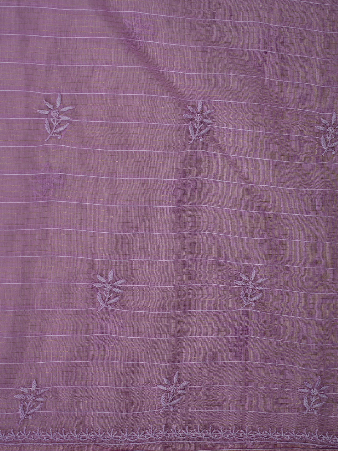 Ada Hand Embroidered Opera Mauve Chanderi Lucknowi Chikankari Unstitched Suit Piece 01A787688