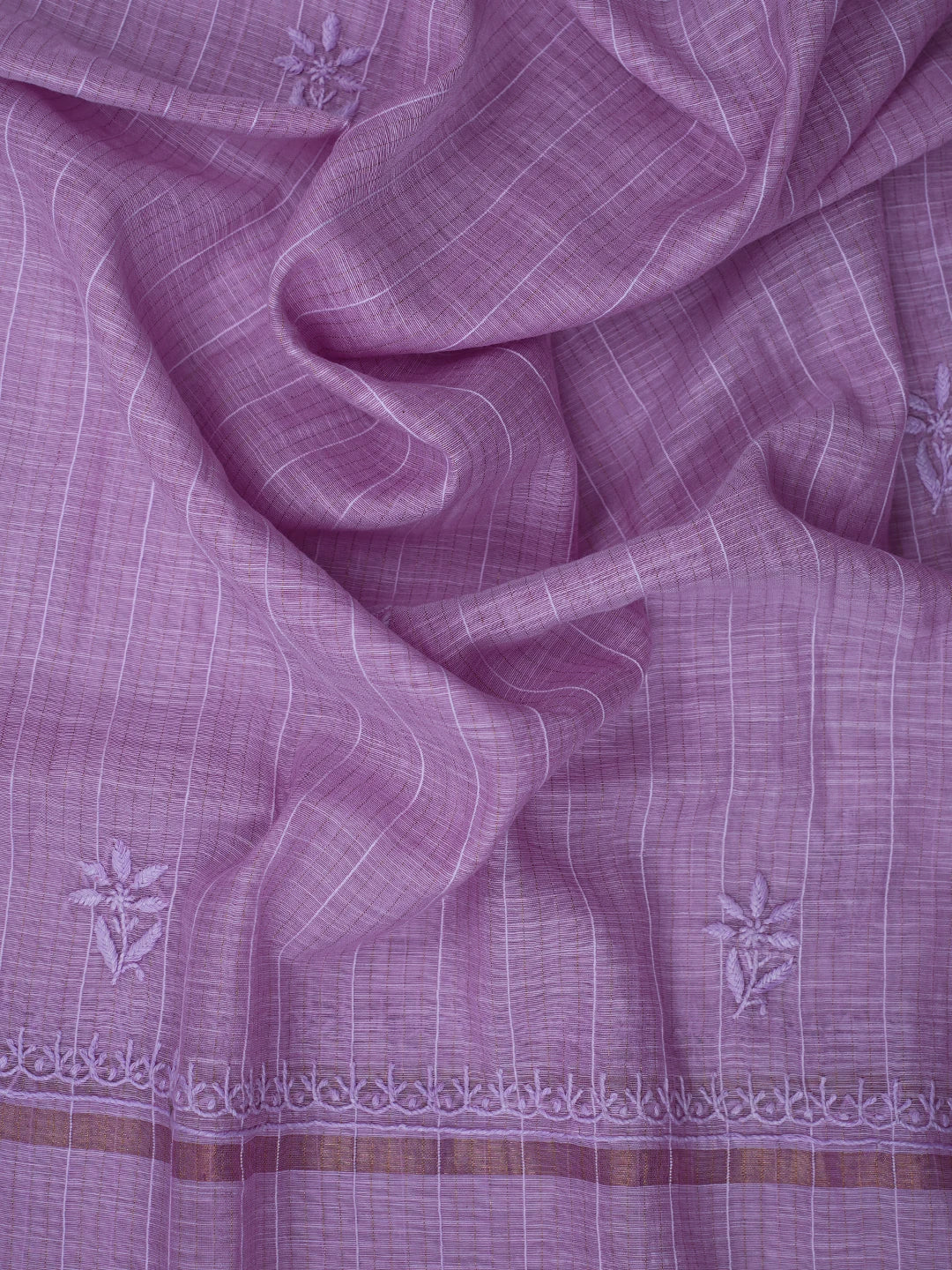 Ada Hand Embroidered Opera Mauve Chanderi Lucknowi Chikankari Unstitched Suit Piece 01A787688