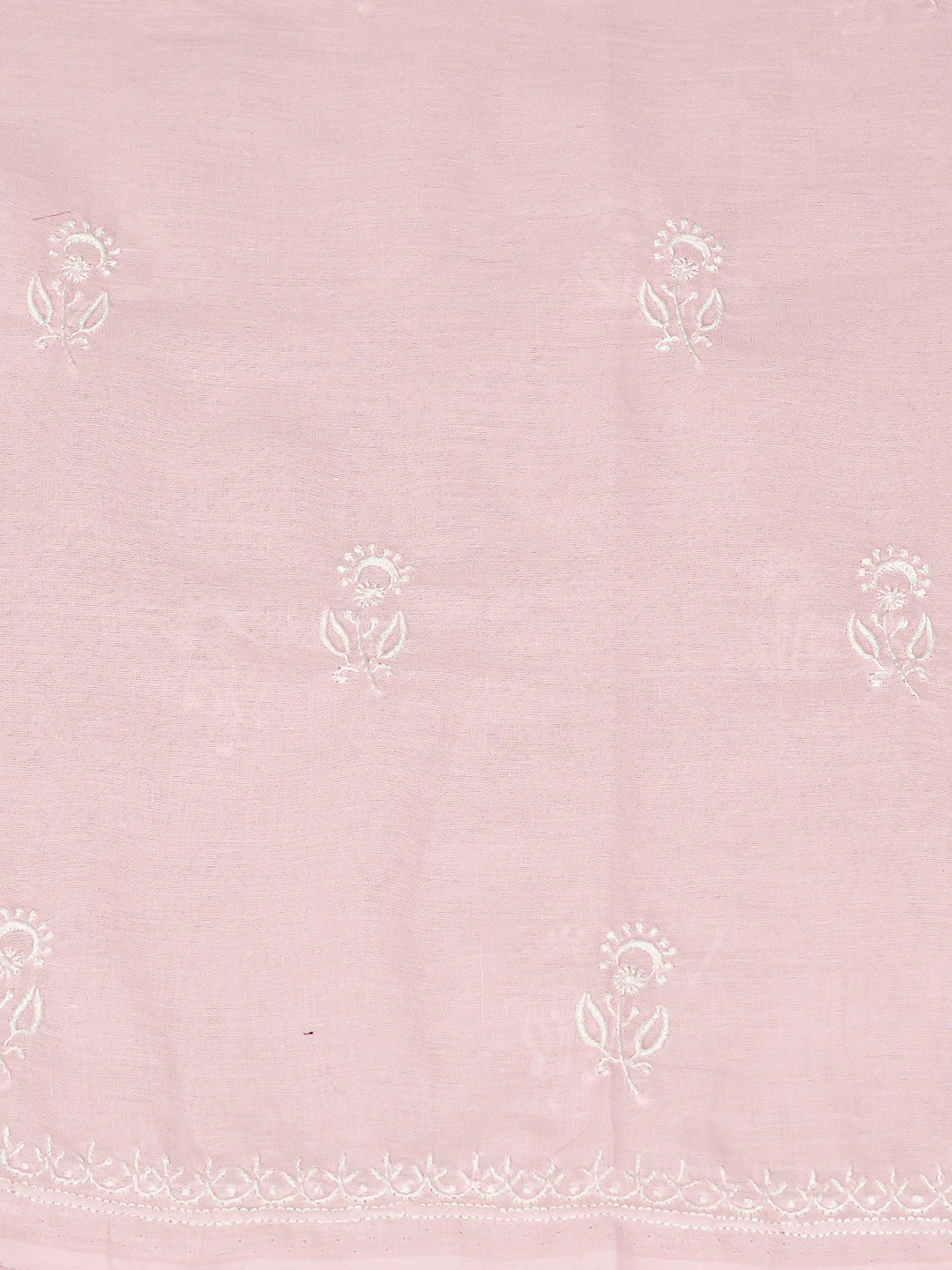 Ada Hand Embroidered Pink Cotton Lucknowi Chikankari Unstitched Suit Piece 01A763084