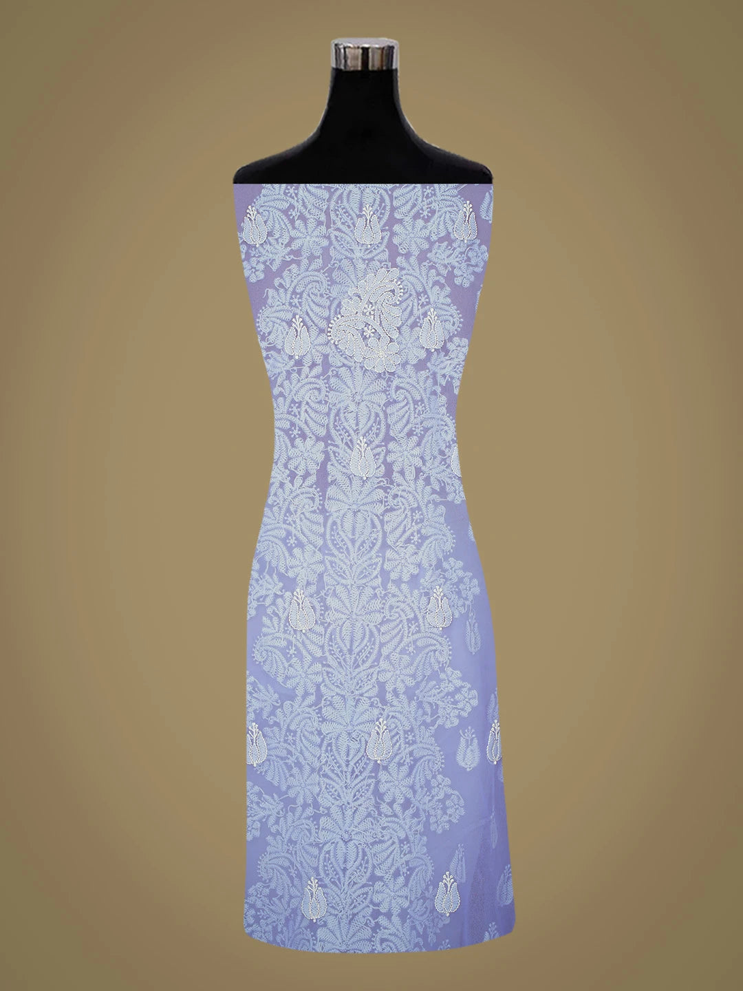 Ada Hand Embroidered Mauve Georgette Lucknowi Chikankari Unstitched Suit Piece 01A793493