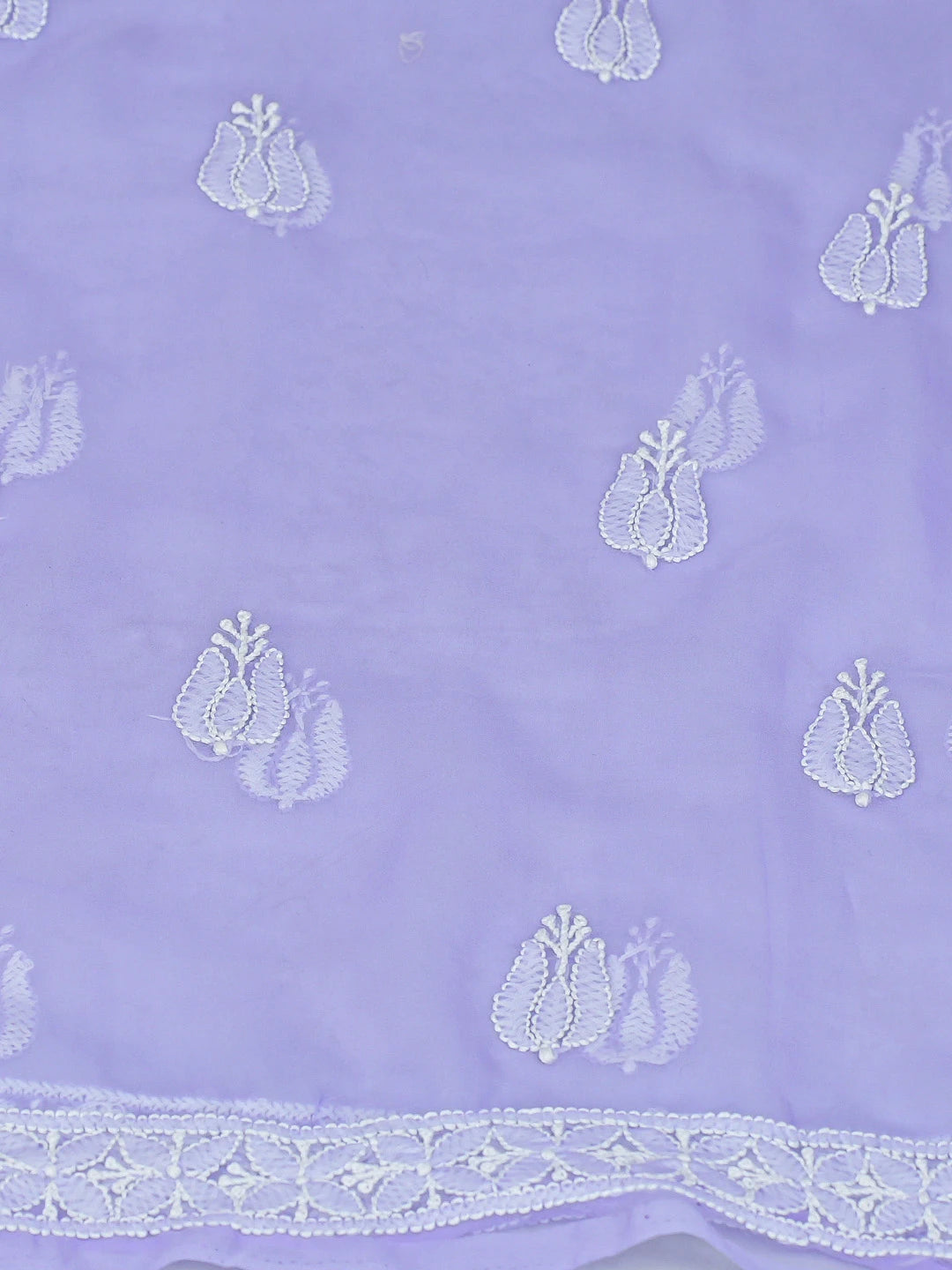 Ada Hand Embroidered Mauve Georgette Lucknowi Chikankari Unstitched Suit Piece 01A793493