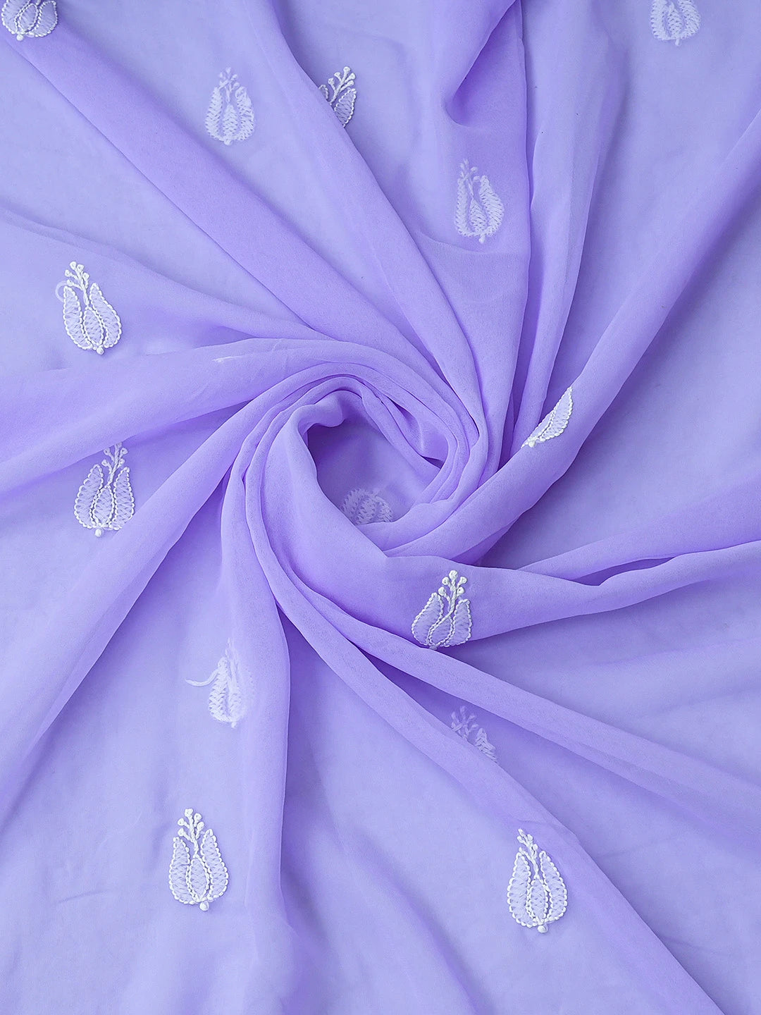 Ada Hand Embroidered Mauve Georgette Lucknowi Chikankari Unstitched Suit Piece 01A793493