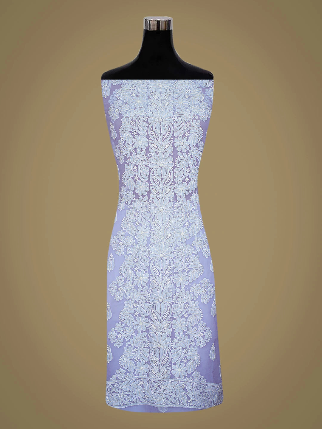 Ada Hand Embroidered Mauve Georgette Lucknowi Chikankari Unstitched Suit Piece 01A793493