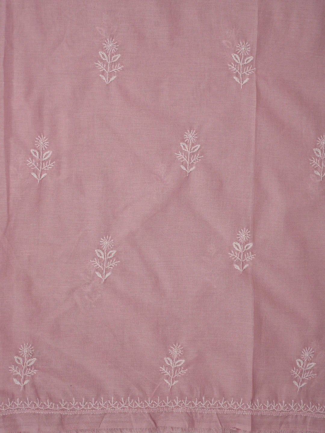 Ada Hand Embroidered Pink Cotton Lucknowi Chikankari Unstitched Suit Piece 01A762995