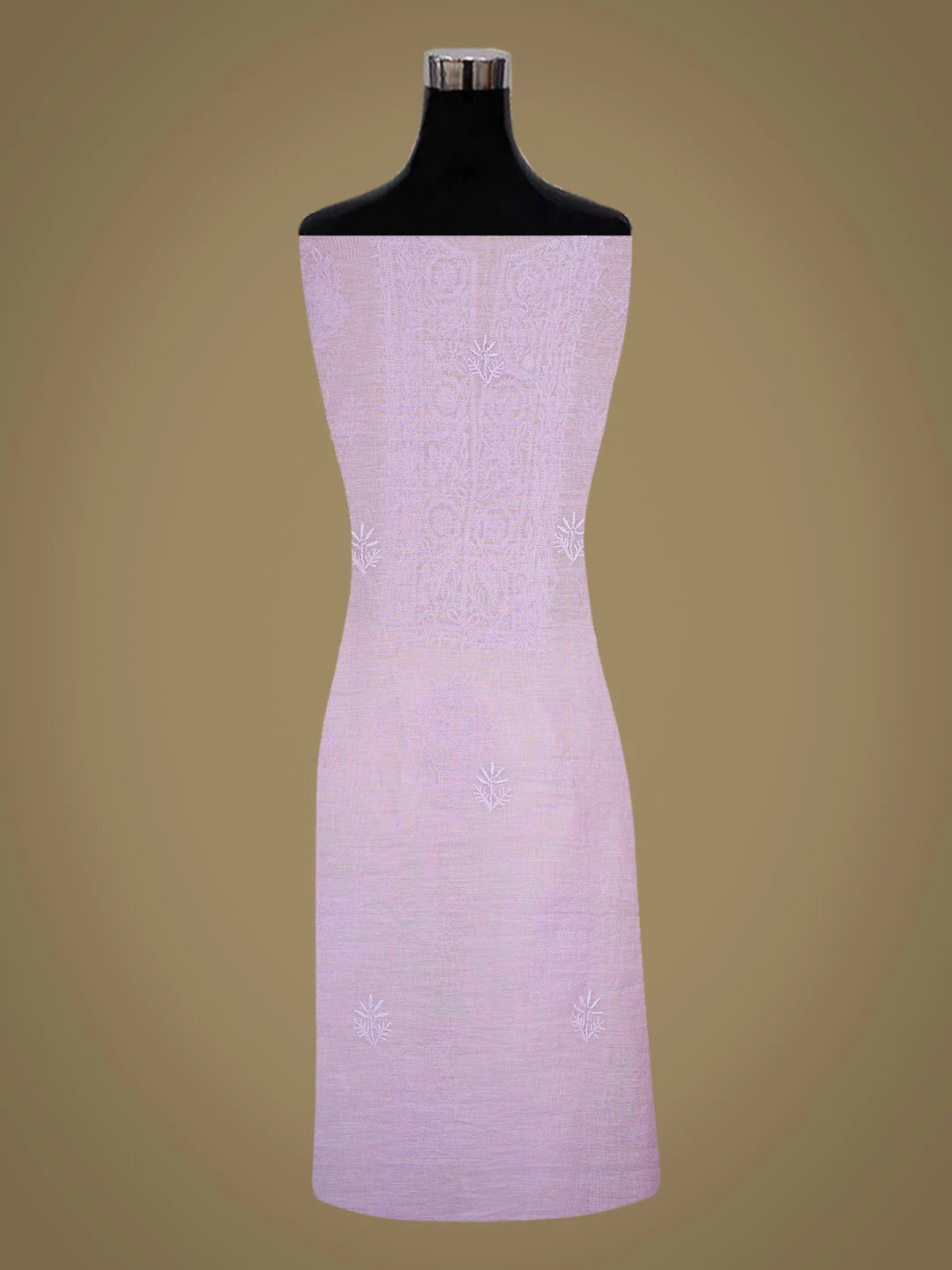 Ada Hand Embroidered Lavender Chanderi Lucknowi Chikankari Unstitched Kurta Dupatta Set 01A790467