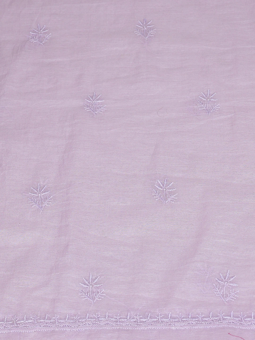 Ada Hand Embroidered Lavender Chanderi Lucknowi Chikankari Unstitched Kurta Dupatta Set 01A790467
