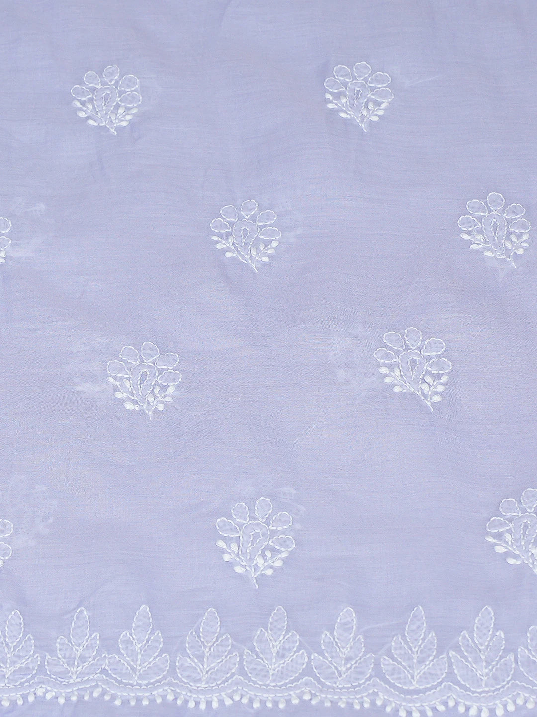Ada Hand Embroidered Mauve Cotton Lucknowi Chikankari Unstitched Kurta Piece 01A773108