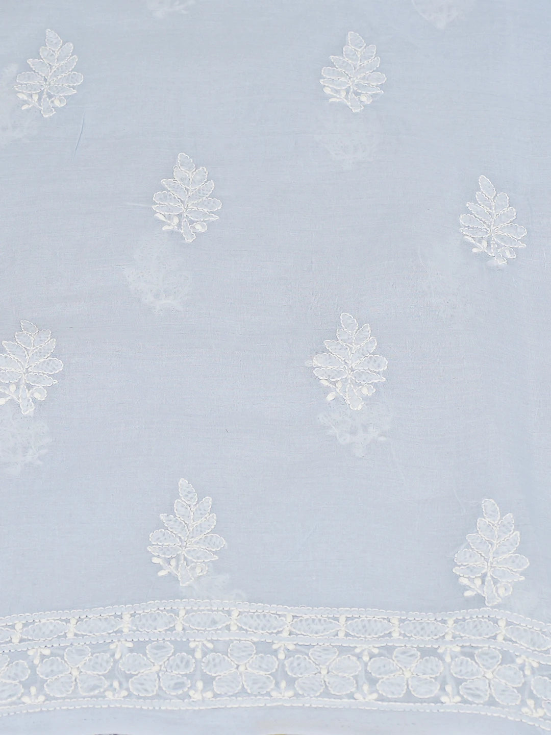 Ada Hand Embroidered Mauve Cotton Lucknowi Chikankari Unstitched Kurta Piece 01A810471