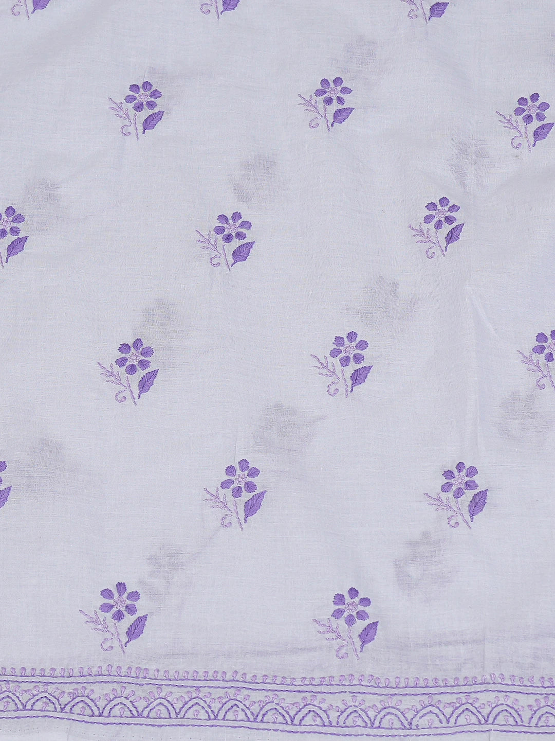 Ada Hand Embroidered Mauve Cotton Lucknowi Chikankari Unstitched Suit Piece With Sequinned Work 01A792641