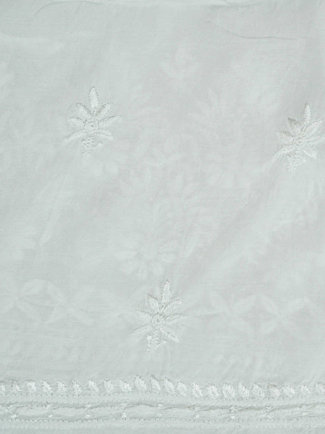 Ada Hand Embroidered White Muslin Lucknowi Chikankari Unstitched Kurta Piece 01A811313