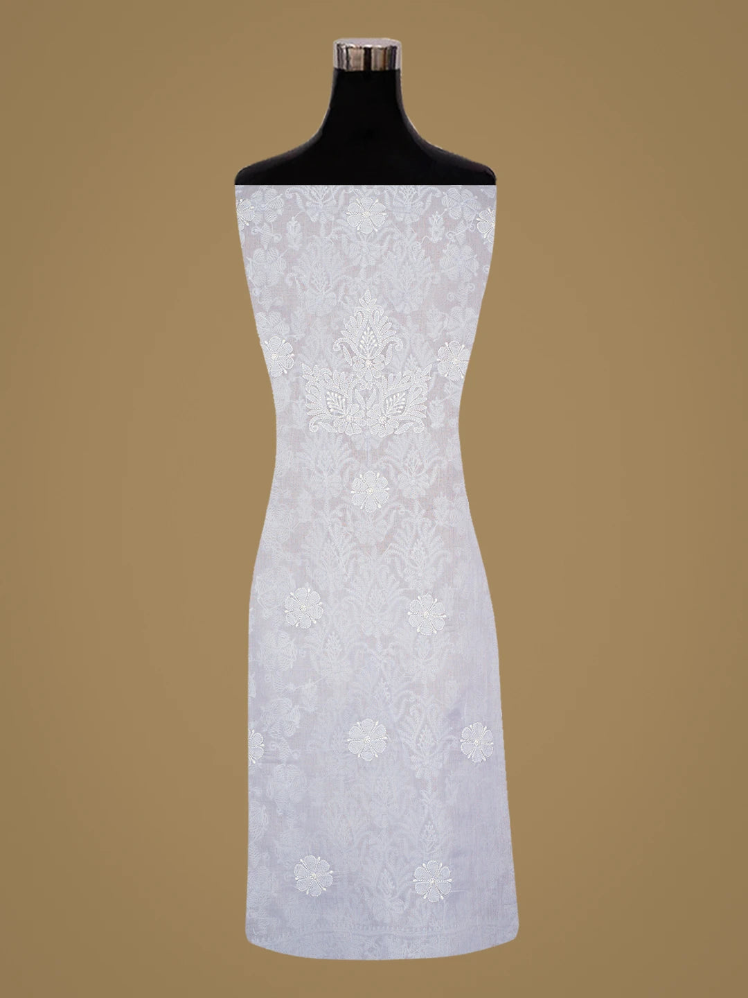 Ada Hand Embroidered Mauve Cotton Lucknowi Chikankari Unstitched Suit Piece 01A777823