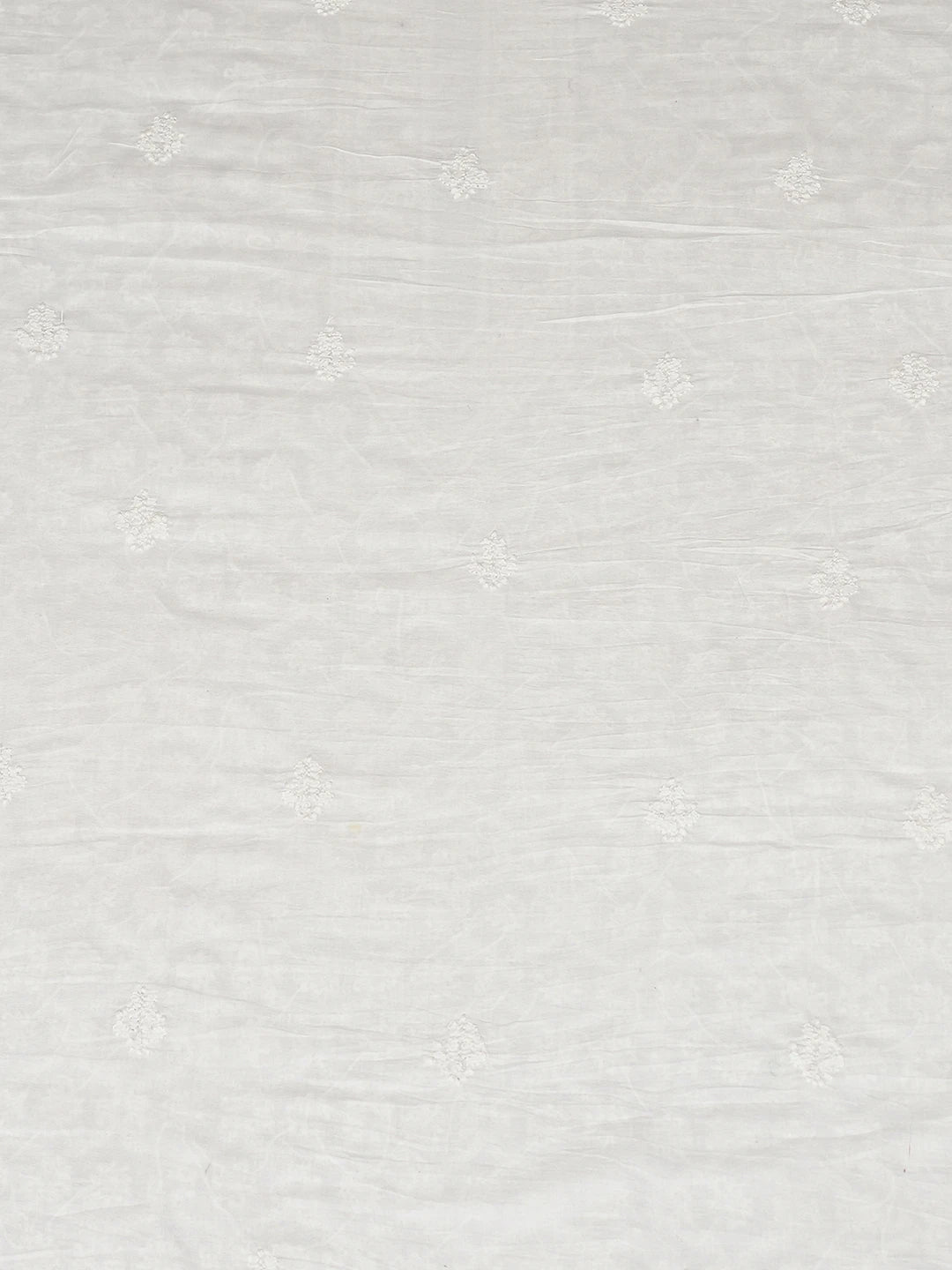 Ada Hand Embroidered White Cotton Lucknowi Chikankari Unstitched Men's Kurta Piece 01A779132