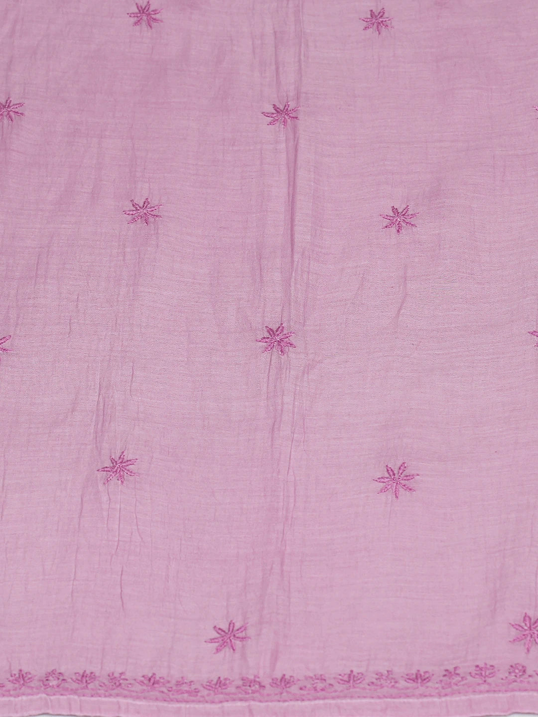 Ada Hand Embroidered Mauve Chanderi Lucknowi Chikankari Semi-Stitched Kurta Piece 01A789627