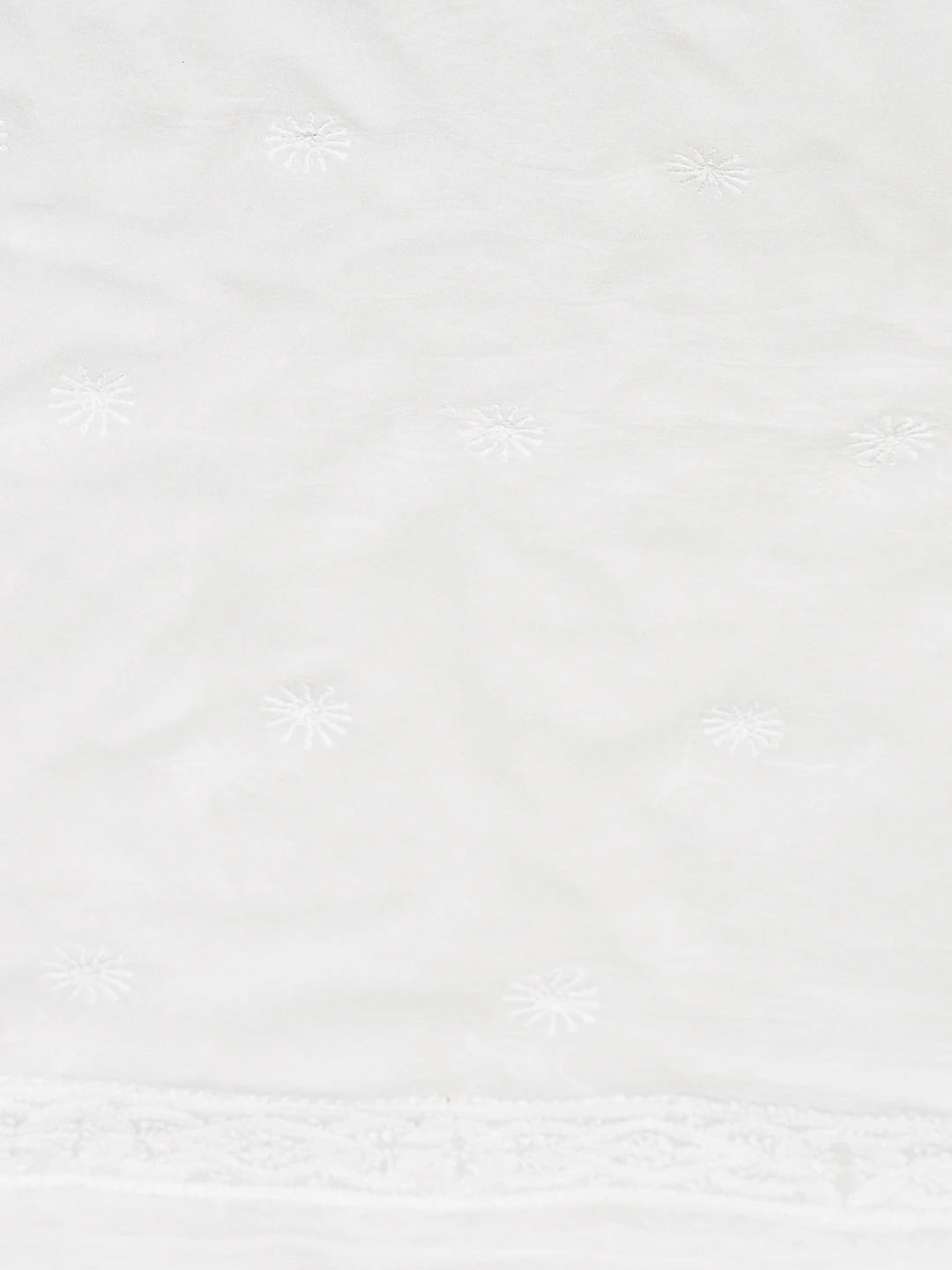 Ada Hand Embroidered White Viscose Georgette Lucknowi Chikankari Unstitched Men's Kurta Piece 01A813651