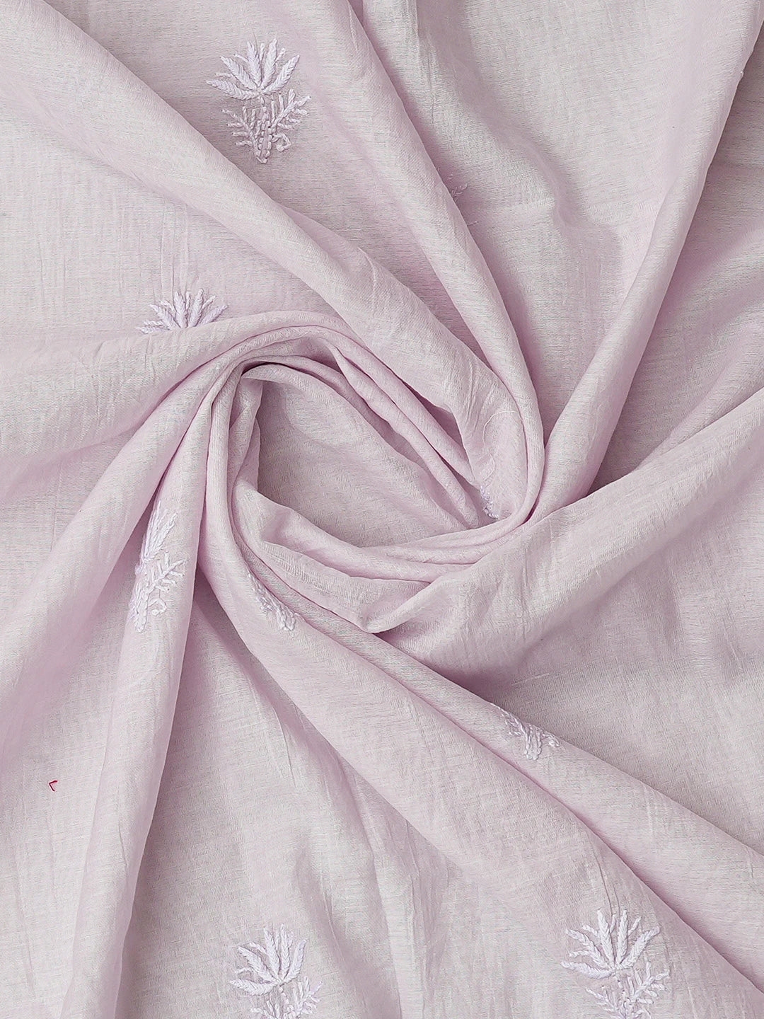 Ada Hand Embroidered Lavender Chanderi Lucknowi Chikankari Semi-Stitched Kurta Dupatta Set 01A780406