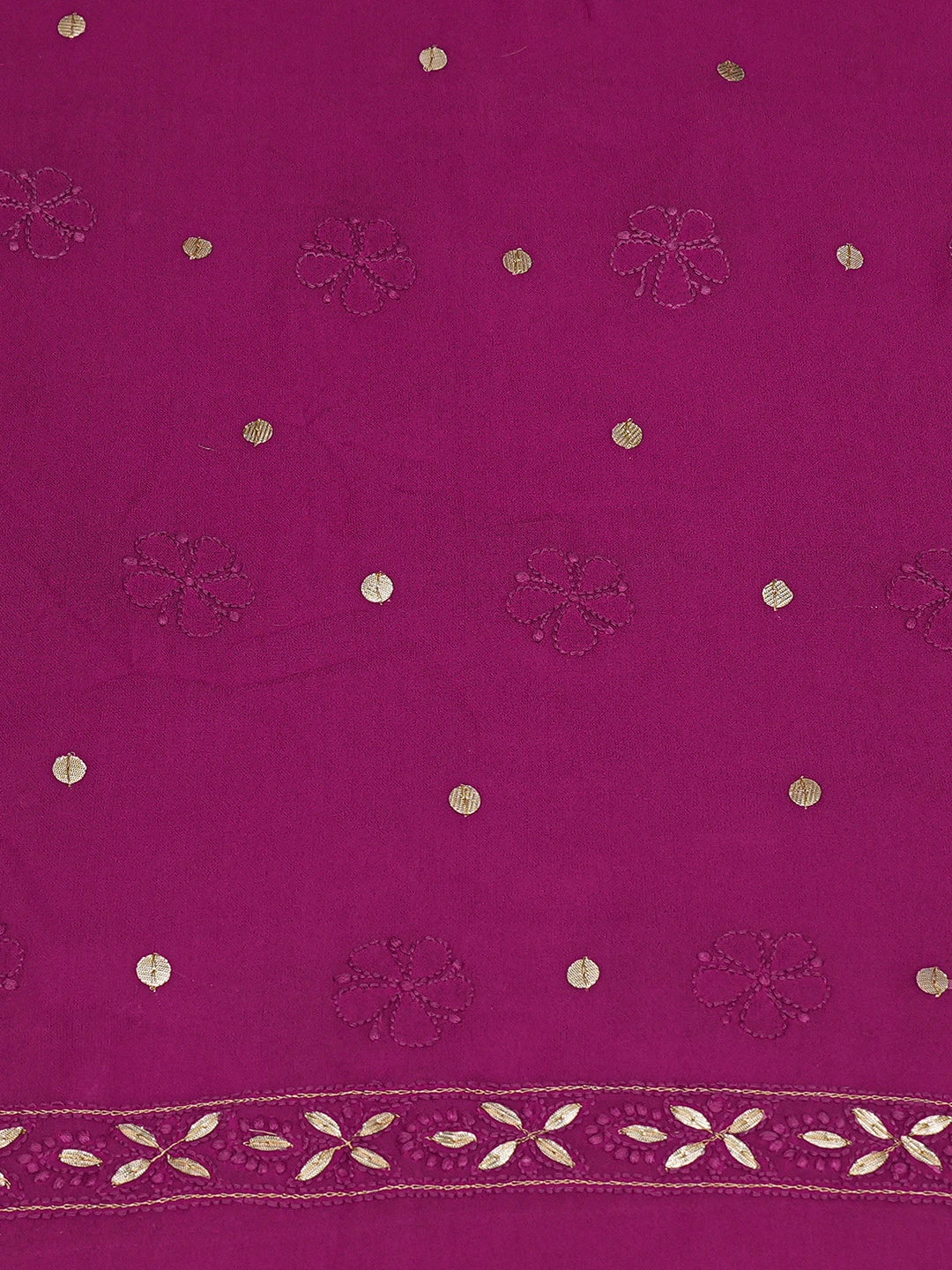 Ada Hand Embroidered Purple Viscose Georgette Lucknowi Chikankari Unstitched Kurta Dupatta Set With Gota Patti Work 01A801909