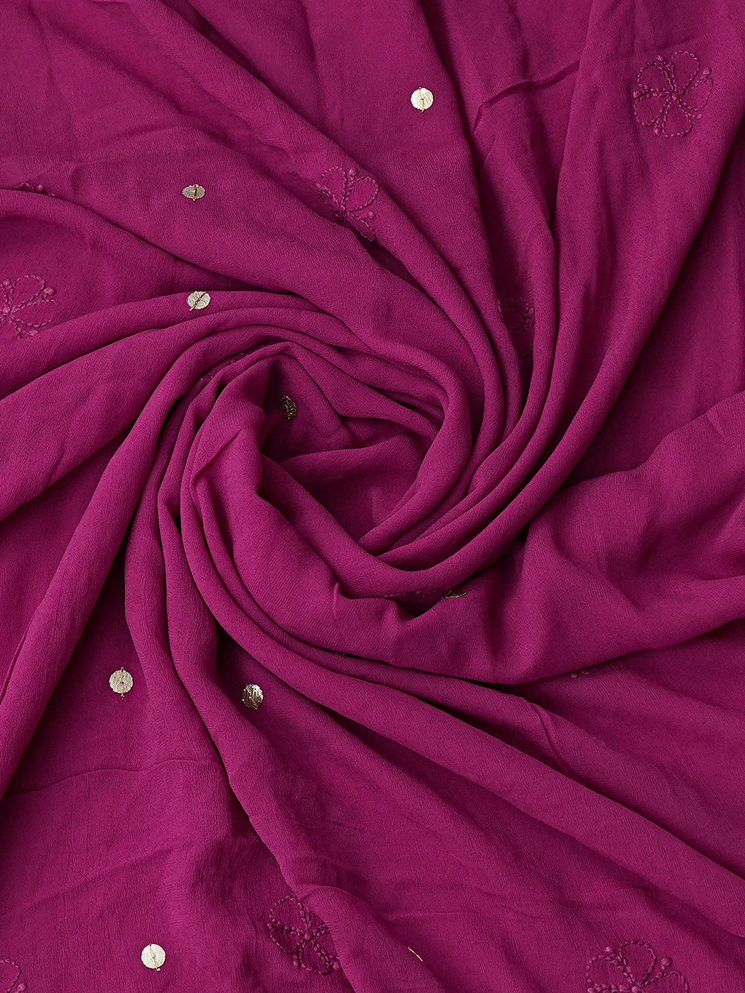 Ada Hand Embroidered Purple Viscose Georgette Lucknowi Chikankari Unstitched Kurta Dupatta Set With Gota Patti Work 01A801909