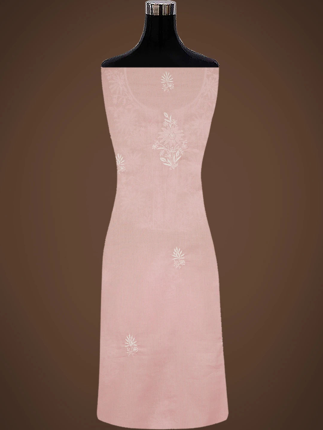 Ada Hand Embroidered Pink Cotton Lucknowi Chikankari Unstitched Suit Piece 01A773533