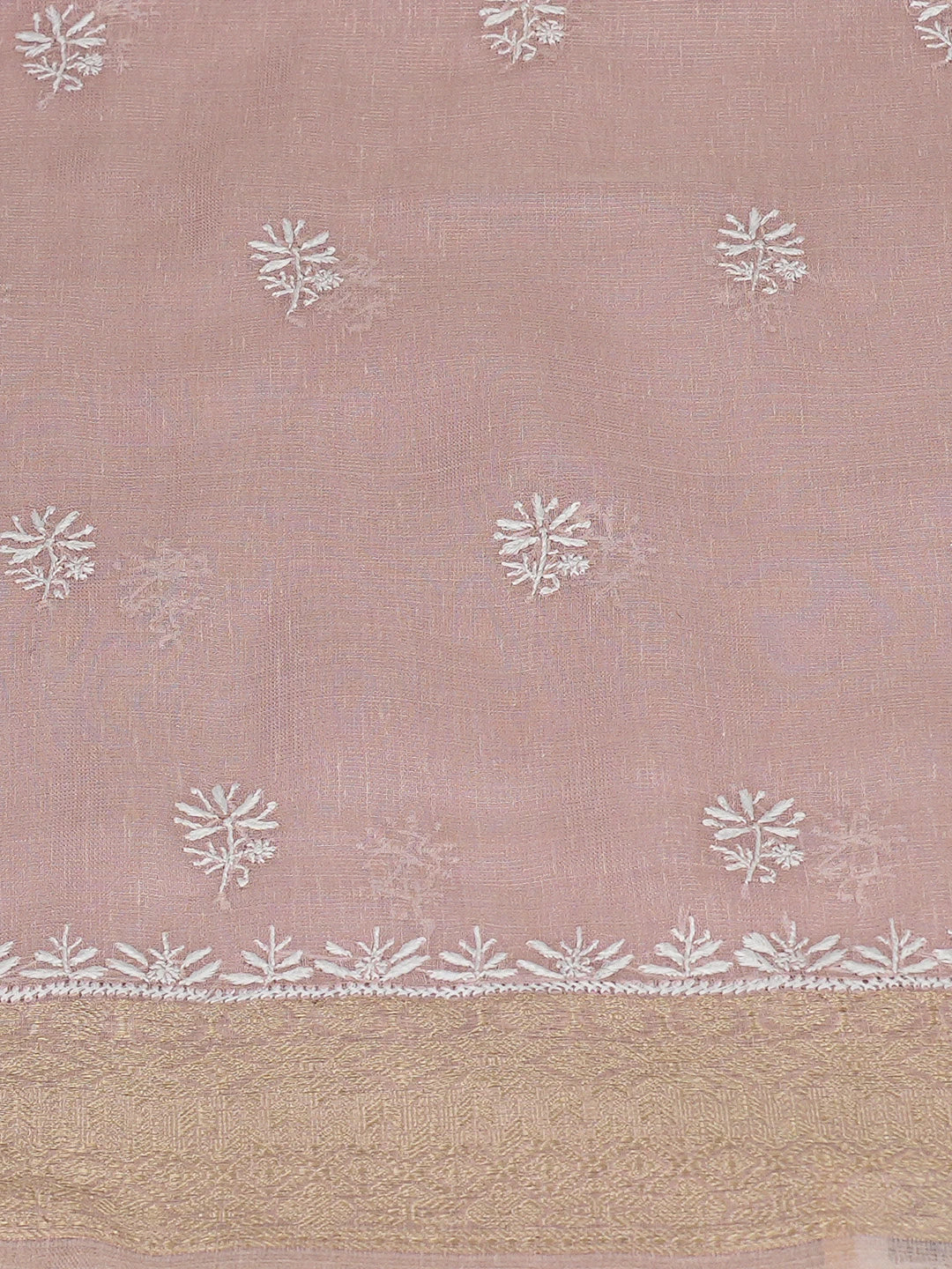 Ada Hand Embroidered Fairy Tale Pink Tissue Lucknowi Chikankari Unstitched Kurta Dupatta Set 01A818421
