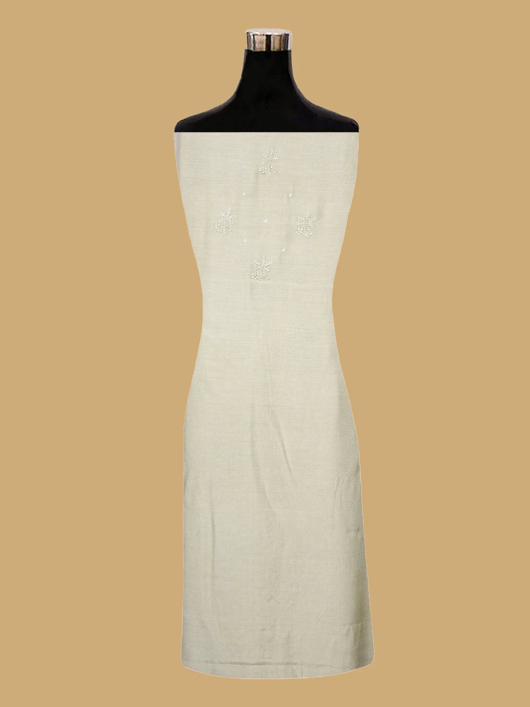 Ada Hand Embroidered Fawn Muslin Lucknowi Chikankari Unstitched Suit Piece 01A814802