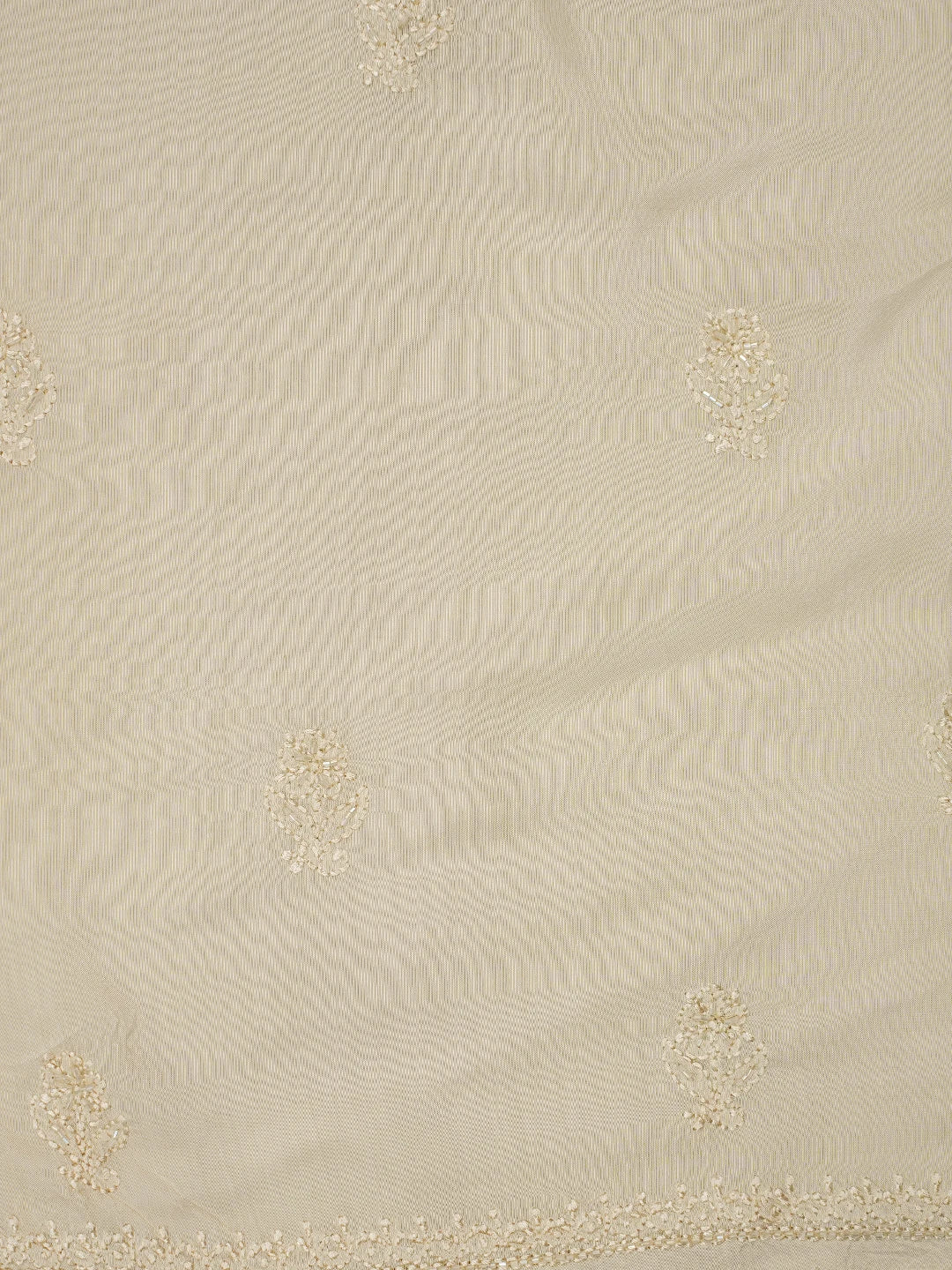 Ada Hand Embroidered Fawn Muslin Lucknowi Chikankari Unstitched Suit Piece With Cutdana Work 01A814878