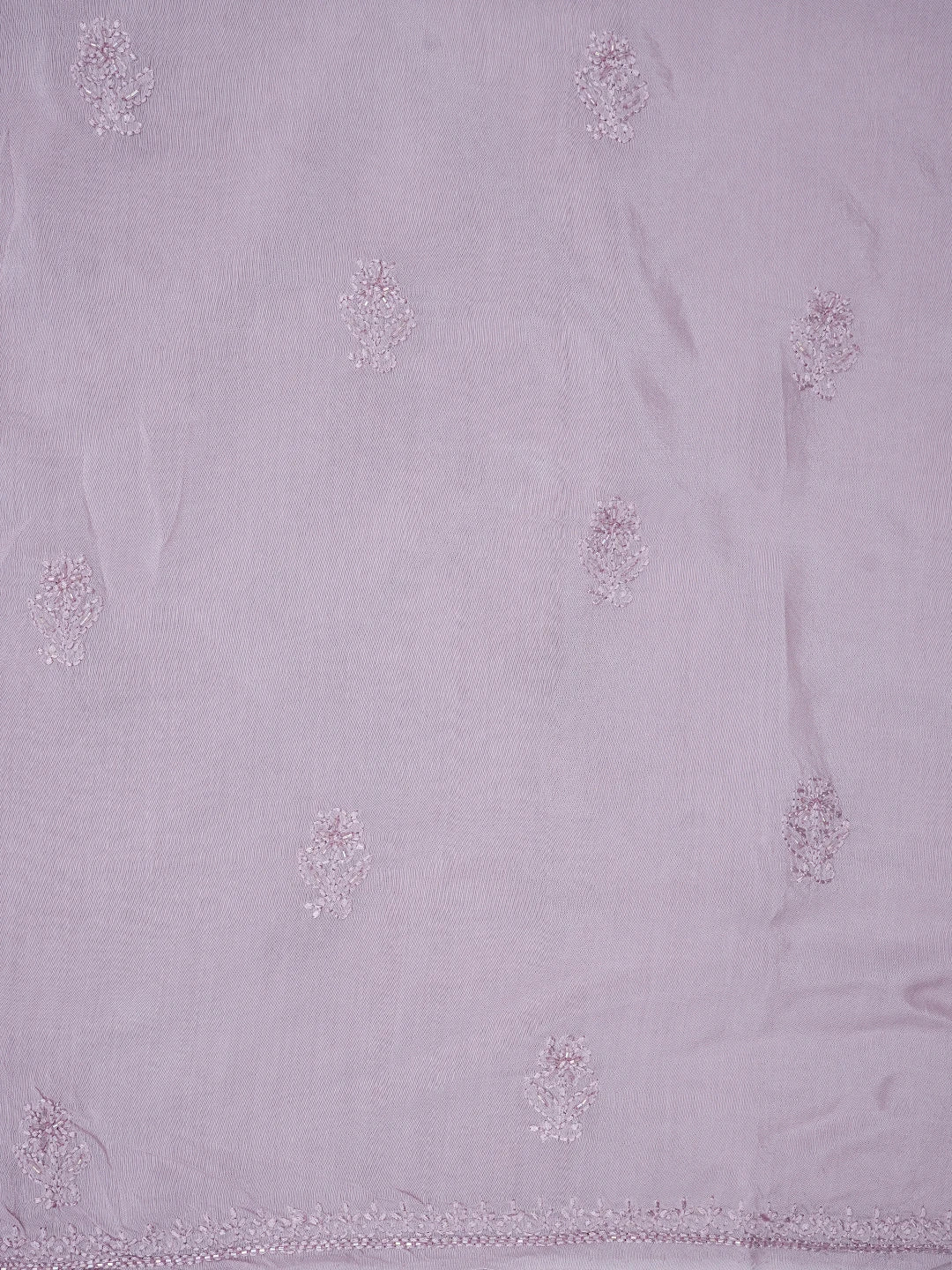 Ada Hand Embroidered Thistle Purple Muslin Lucknowi Chikankari Unstitched Suit Piece With Cutdana Work 01A814879