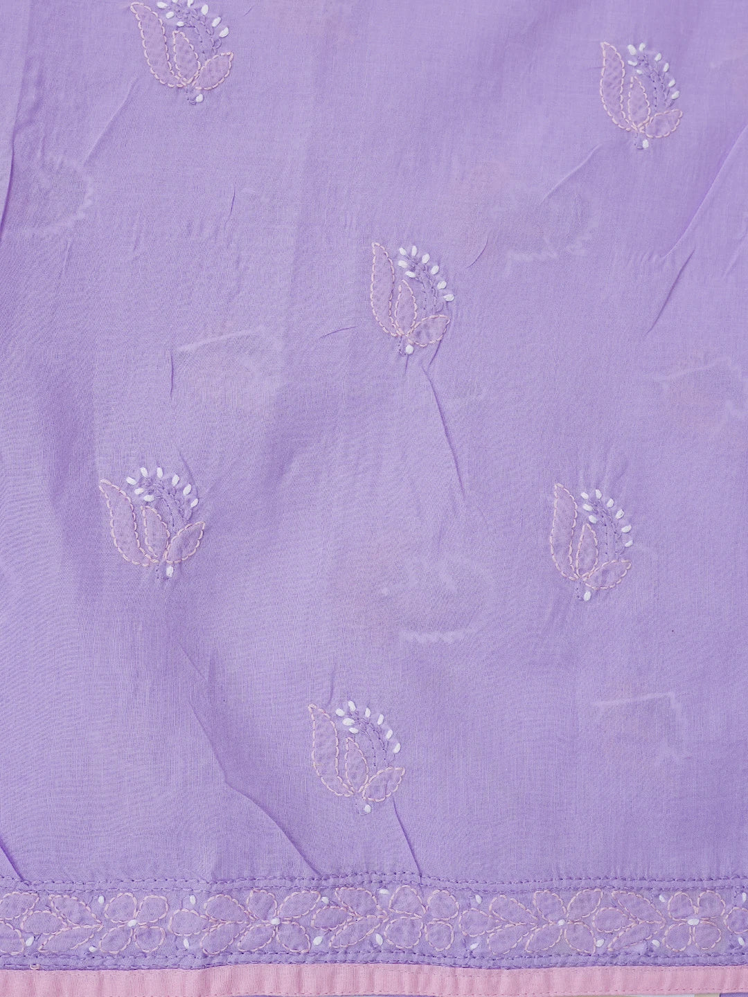 Ada Hand Embroidered Mauve Cotton Lucknowi Chikankari Unstitched Suit Piece 01A818844